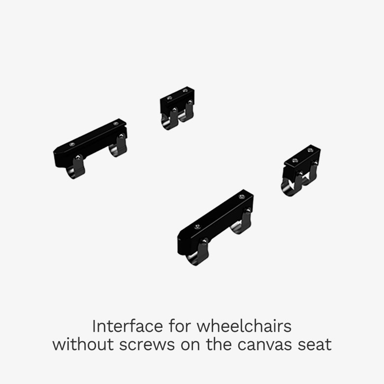 Interface for wheelchairs without screws
