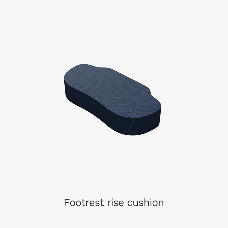 Footrest rise cushion